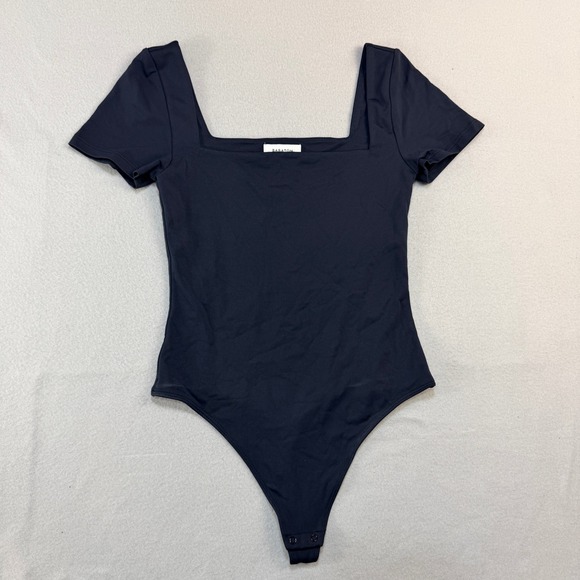 Babaton Tops - Babaton Contour Squareneck Short Sleeve Bodysuit Black Medium Aritzia